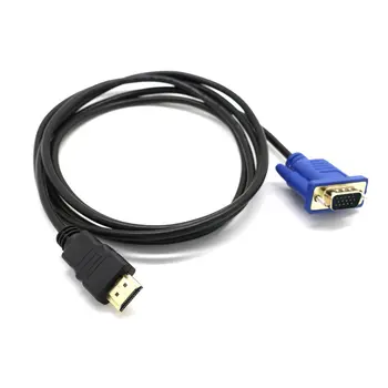 1,5 M/16 FT Zlato HDMI je Združljiv Združljiv Moški VGA Moški 15 Pin Video Kabel 1080P 6 M Za TV DVD BOX
