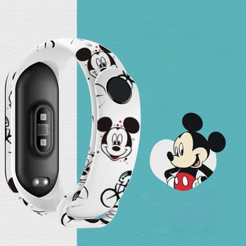 Disney Mickey Mehko Trak za Xiaomi Mi Pasu 5 4 3 NFC Silikonski Manšeta Zapestnica Zamenjava za Xiaomi Band 4 Zapestje TPU Trak