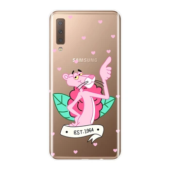 Pink Panther Telefon Primeru Silikona Za Samsung Galaxy A3 A5 A7 2016 2017 Mehko Zadnji Pokrovček Za Samsung Galaxy A5 A7 2018 A6 A8 Plus