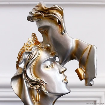 Nordijska Ustvarjalne Okraski Sodoben Minimalističen Slog Lik Kiparstvo Smolo Obrti Par Poljub Poročno Darilo Doma Dekoracijo