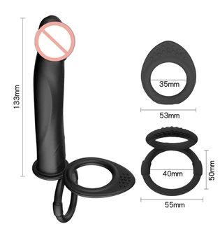 Dvojno Penetracijo Vibratorji Penis Strapon Dildo G-spot Vibrator Sex Igrače Za Ženske Človek Trak Na Penis Analne Kroglice Plug Sex Shop