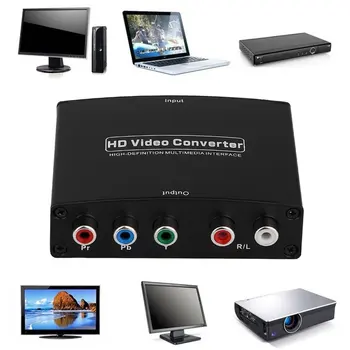 HDMI-združljiv Z RGB Komponentni (YPbPr) Audio Adapter Pretvornik TV Video Pretvornik 2-Kanalni LPCM 1.65 Gbps/165MHz