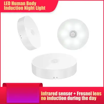Inteligentno Telo Senzor za Svetlobo Svetilke LED Senzor Gibanja Ponoči Luči USB Polnilne Spalnica Stenske Svetilke Stopnicah Postelji Svetilko