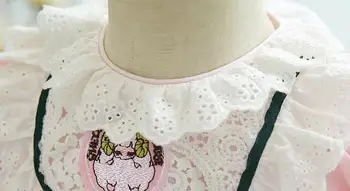 Poletje Španski Letnik Princesa Obleke Žogo Otrok Kratek Rokav Čipke, Vezenje, Šivanje Rojstni Dan Dekle Lolita Obleko A370