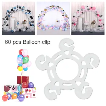 60pcs/veliko Balon Sponke, Plastične Sponke Nosilec Arch Balon Priključek Posnetek Obroč, Sponke Za svate Balon Dodatki