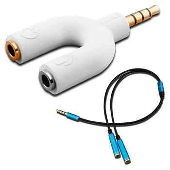 U Oblika 3,5 mm Y Cepilec za Avdio izhod za Slušalke in MIKROFON + 3,5 mm 4 Položaju, da Dual 3 Položaj 3,5 mm M/F, Združljivo z iPhone iPa
