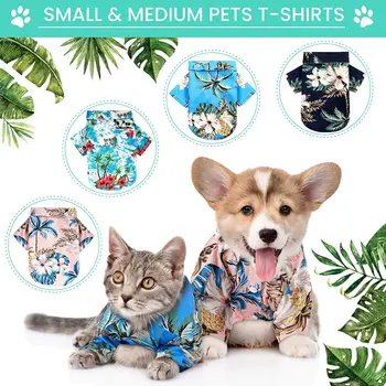 Pes Potiskanih Majic Pet Poletje Plaža Oblačila Telovnik Pes Havajske Majice Kuža Poletje Tiskanih Vrh Pes Kostum