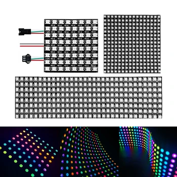 5 WS2812B RGB LED Panel Svetlobe Posamično Naslovljive točk Digitalni Modul Matrix Prilagodljiv Zaslon WS2812 IC šahovnica z 8 × 8 16x16 8x32
