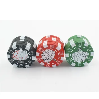 3 Plasti Poker Čip Slog Zel, Zeliščna Tobak Mlinček Plastike, Kovin, Brušenje Kajenje Cevi Pribor pripomoček Rdeča/Zelena/Črna CD