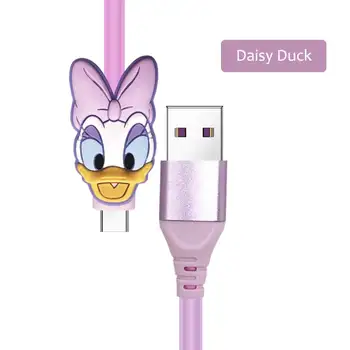 Disney Mickey Mouse USB Tip C Kabel Za Xiaomi Samsung huawei Hitro Polnjenje Žice Kabel USB-C Polnilnik Mobilnega Telefona Tip-C Kabel
