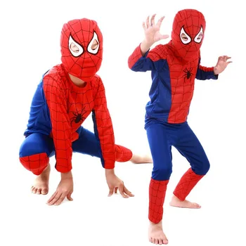 Otrok Spiderman Cosplay Kostum baby Boy Kompleti Oblačil Obleko Mavel Film Cosplay Halloween Party Malčka Otroci Sleepwear
