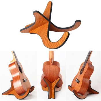 Ukulele Stojalo za Instrument Stojalo Zložljivo Prenosno Stojalo za Mandolins in Violine Lesa Ukulele Stojalo