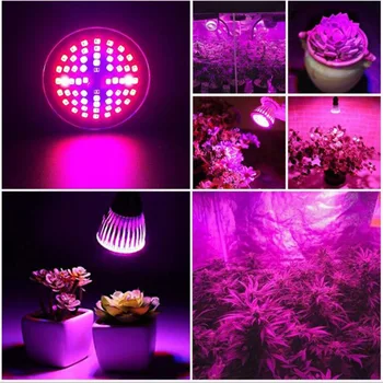 3 Glavo 60 LED Rastlin Raste Svetlobe Celoten Spekter Aluminija Svetilke Zaprtih Toplogrednih Cultivo cvet UV IR raste svetlobe Hydro