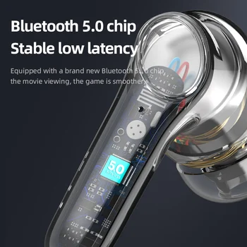 Tws Slušalke Bluetooth 5.0 Slušalke Brezžične Slušalke IPX6 Šport Slušalka V uho Touch Kontrole Bas Slušalke