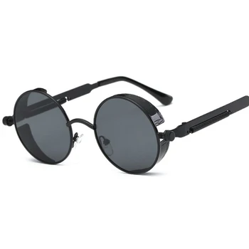 Vintage Ženske Steampunk sončna Očala blagovne Znamke Design Okrogla sončna Očala za moške, ženske retro de sol UV400 sončna očala očala