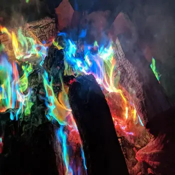 Novo Mistično Ogenj Magicial Pisane Plameni V Prahu Kresovanje Vrečki Pirotehnika Trik Prostem Kampiranje, Pohodništvo Oprema Za Preživetje
