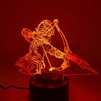 Anime Številke Zelda 3D Igrače v Noči Luči Model Povezavo Dih Divje Led Desk Dejanje Figurals Dekoracijo Doma Lutka Povezavo Božič Darilo