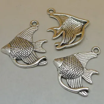 Charm For Making Jewelry Pendants Small Fish Charms 31x27mm 5pcs