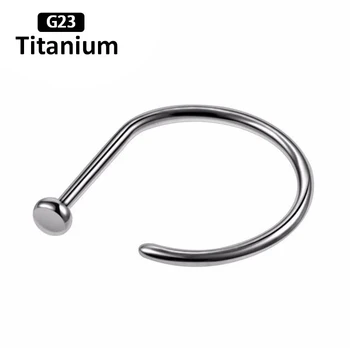1PS Nove Celotno G23Titanium Titana Piercing Ženske/moški Nosering Ring&Klinov D-Obroč Iz Body Piercing Nakit