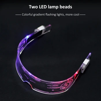 Barvite Spremembe EL Žice Svetlobna Očala LED sveti Vizir Očala za Kostum Neon DJ Novo Leto, Božič Stranka