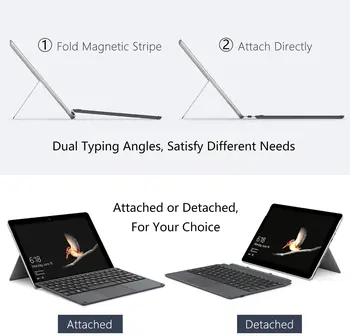 Vrsta Kritje za Microsoft Surface POJDI 10,Ultra-Tanek Prenosni Brezžični Bluetooth Tipkovnica+Touchpad za Površinsko POJDI 1/2 10