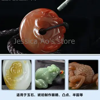 40pcs 1-5 mm Graviranje Stroj za Brušenje Glav T Oči Carving Orodij, Nakita Jade Carving Pero Pribor Konkavno Iglo