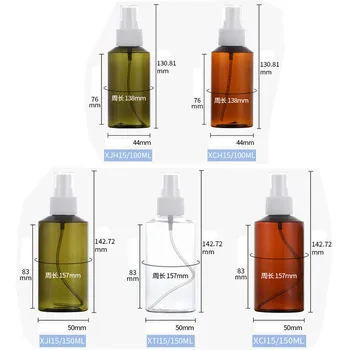 3 Barve na Voljo 100 ml/150 ml Spray Bottle Prozorno Plastično Potovanja Prenosni Losjon Čisto Roso Steklenice Prazne Povratne Steklenice
