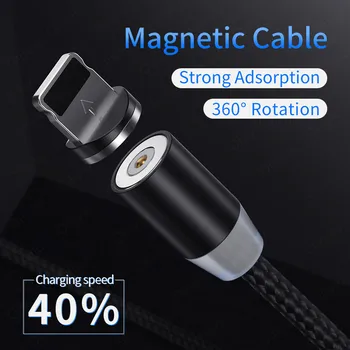 USB Magnetni napajalni Kabel za Mikro Tip-C 8 Pin Hitro Polnjenje Kabel za Iphone Huawei Samsung Android Mobilni Telefon Kabel Žice