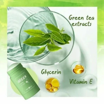 Zeleni Čaj Za Čiščenje Maske Palico Čiščenje Z Glino Palico Masko Olje Nadzor Za Nego Kože, Anti-Akne Jajčevec Odstranite Blackhead Blatna Maska