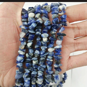 YHBZRET na Naravno Modrem Sodalite Neurejenih Makadamskih Freeform kamen kroglice 87 cm Žetonov kroglice za Nakit, izdelava zapestnica Diy Dodatki