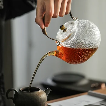 LUWU toplotno odporno steklo čajnik cvet čaj pot drinkware 550ml