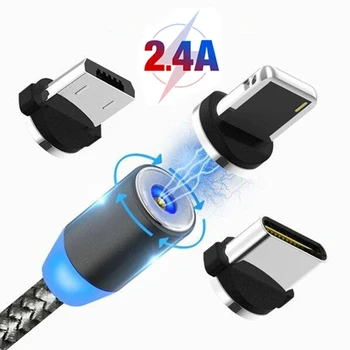 RUZOFO LED Magnetni USB Kabel, Hitro Polnjenje, Tip C Magneta Kabel Polnilnika Podatkov Zaračuna Micro USB Kabel Mobilni Telefon Kabel USB Kabel