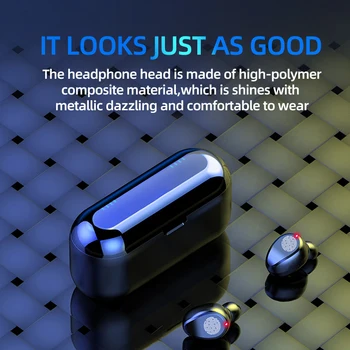 Nova Nevtralna F9 Binaural Bluetooth Slušalke TWS Dotik Polnjenje LEDdisplay V Uho Mini Čepkov Brezžični 1200 MAh Slušalke