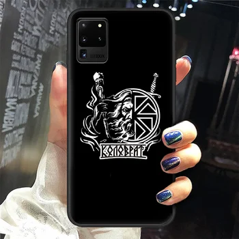 Slovanski Viking simbol Kolovrat Telefon Primeru Zajema Trup Za Samsung Galaxy S 6 7 8 9 10 e 20 rob uitra Opomba 8 9 10 plus črn