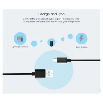1,2 M Tip-c Mobilni Telefon Kabel za Polnjenje, USB Podatkovni Kabel Nemoteno Ultra-tanek Hitro Polnilnik, ki je Primerna Za Xiaomi Huawei Samsung
