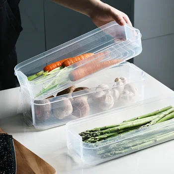Najnovejši Multi-layer Plastičnih Sveže-vodenje Škatle Hladilnik Škatla za Shranjevanje Pregleden Hrane Zaprti Škatli Kuhinja Organizator Orodja 2021