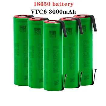 Prvotne 3,7 V: 3000 MAH 18650 baterijo za us18650 Sony VTC6 30A igrače orodja svetilka baterija + DIY niklja kos