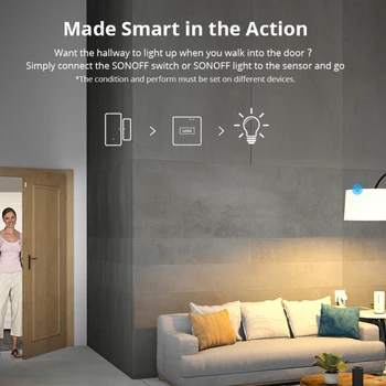 SONOFF DW2-RF 433MHZ Brezžična Pametna Vrata Okno Alarma Infrardeči Senzor Home Security APP Remote Control Smart Scene Senzor