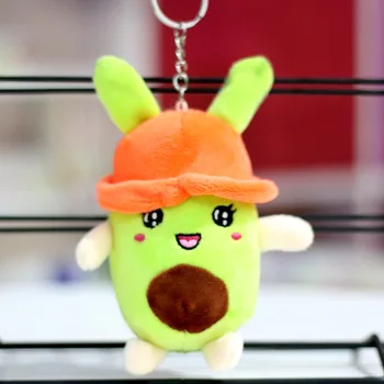 12 cm realne avokado plišastih igrač srčkan lutka sadje obesek ustvarjalne keychain vrečko okraski zabavna darila za otroke
