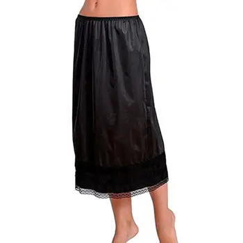 Moda Za Ženske Krilo Preprost Stil Žensk Barva Elastični Pas Čipke Mozaik Underskirt Petticoat Midi Krilo