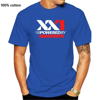 Moda XX1 Poweredby Sram Mtb Kolo Graphic T-shirt za Moške Classic Črna