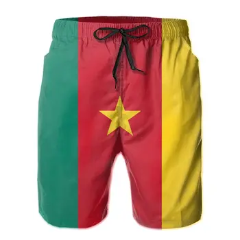 Plaža Dihanje Quick Dry Cool R333 Svoboden Kamerun Zastavo Mini Krilo Cameroun Havaji Obleko Hlače