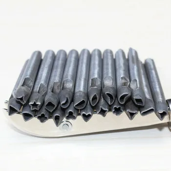 DIY usnje orodje, 5mm oblikovan cvet udarec usnja punch luknjo udarec 20 vzorcev izsekavanje vzorec izsekavanje
