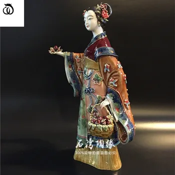 WU CHEN DOLG Kitajski Klasične Antične Lepe Ženske Kip Lady Umetnosti Kiparstvo Keramične Obrti Doma Okraski, Ideje za Darilo R7098