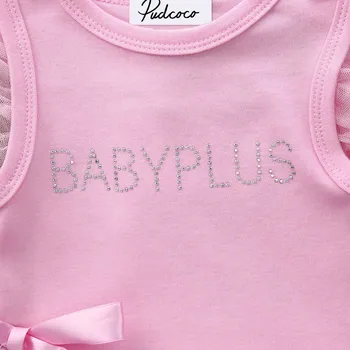 Poletna Oblačila Baby Otroci Dekleta Princess Pink Čipke Bodysuits Novorojenčka Malčka Otroci Baby Girl Obleke Jumpsuit