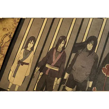 Ninja Anime Znakov Oshe Maru Risanka Rast Počitnice Darila Retro Kraft Papir Natisniti Plakat Doma Dekor Slikarstvo Stenske Nalepke
