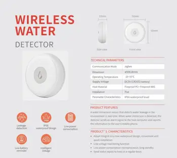 Ewelink Zigbee Smart Vode Leak Senzor Brezžični Poplav Detektor Puščanja Vode Opozorilo Nivo Vode, Detektor Vode Preliva Alarm