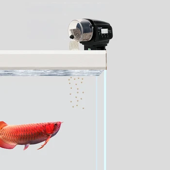 Akvarijske Ribe, Napajalni s Samosprožilcem, Hranjenje Razpršilnik LCD-Zaslon za Aquarium Fish Tank Samodejni Podajalniki 100 ML Samodejno Ribe Podajalnik