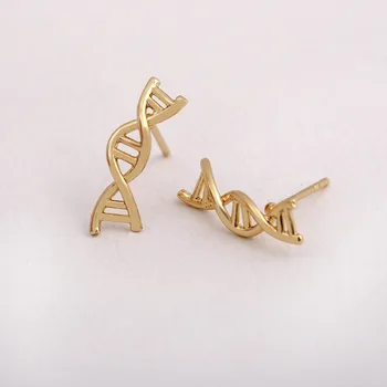 Prilagodite molekularna uhani študent pribor Double Helix Uhani za Ženske Srčkan DNK Uhani Za Dekle