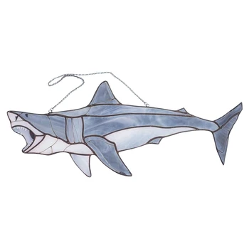 Osebno Vitraž Sharke Suncatcher Edinstveno Ribe Ljubimec Darilo za Mamo Darilo Obeski Diy Handcraft Prisoten